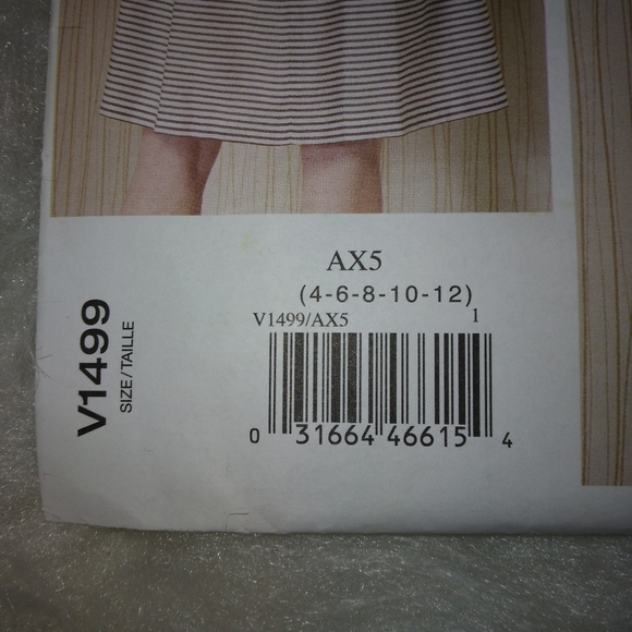 VOGUE V1499 Anne Klein Lined Dress Size 4-6-8-10-12 - Picture 2 of 6